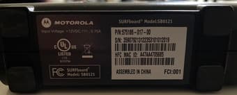 Cable Modem Motorola SB6121 3