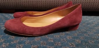 J.Crew flats 6.5 red suede 1/2 inch heel 2