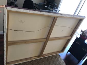 Large Red Abstract Canvas Painting 3