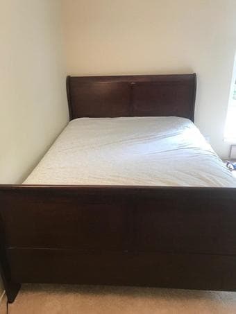 Queen bed with mattress and box spring 1