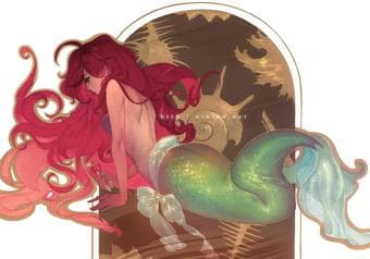 Mermaid Art Print by Ein Lee, 8.5" x 11" 1