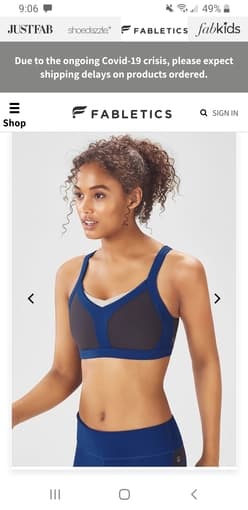 Fabletics sports bra XS ($60) new with tag 1