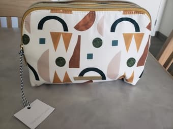 Large Tartan + Twine Makeup Bag 1