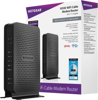 NETGEAR C3000-100NAS N300 (8x4) WiFi DOCSIS 3.0 Cable Modem Router 1