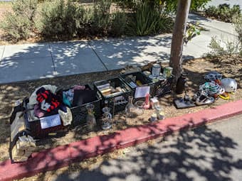 Books, clothes, art supplies 1