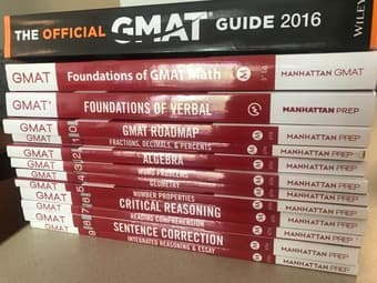 Complete Manhattan GMAT prep books + official GMAT guide (from 2016) 1