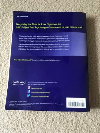 GRE Kaplan and Princeton Review Psychology Subject Test Prep books! 2