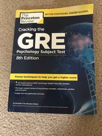 GRE Kaplan and Princeton Review Psychology Subject Test Prep books! 3