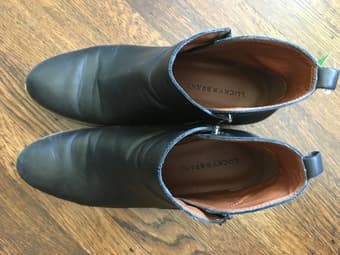 Lucky Brand Black Leather Ankle Boots 9.5 2