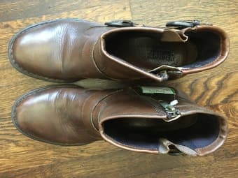 BORN Dark Brown Leather Ankle Boots 9.5 2