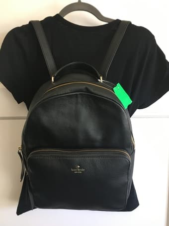 Kate Spade Black Leather Backpack 2