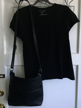 Le Donne Black Leather Purse 1