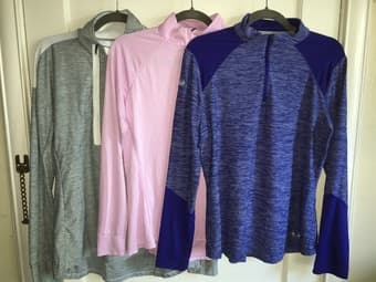Under Armor long sleeve quarter zip tech shirts 1