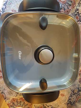 Oster DuraCeramic 12" Electric Skillet With Pour & Strain Lid 2