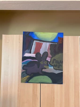 Post Modern Pop Art Roaring Bunny Piece 1