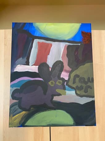 Post Modern Pop Art Roaring Bunny Piece 2