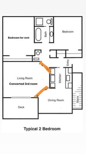 sublease- July-Oct, Menlo Park 2b 1b apt (one room available) 1