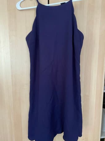 Aqua Navy Dress with Petal Hemline 2