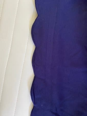 Aqua Navy Dress with Petal Hemline 3