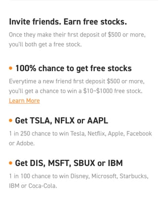 Get a free tsla or amzn or wmrt stock 1