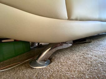 Free Cream Faux leather couch 2