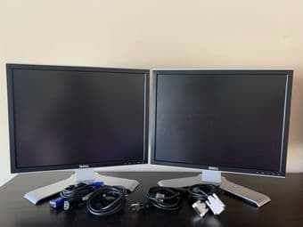 Two (2) Dell UltraSharp 2007FPb 20" LCD Monitors 1