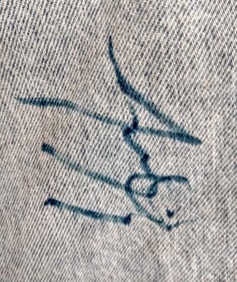 Jerry Only & Marky Ramone autographed denim 3