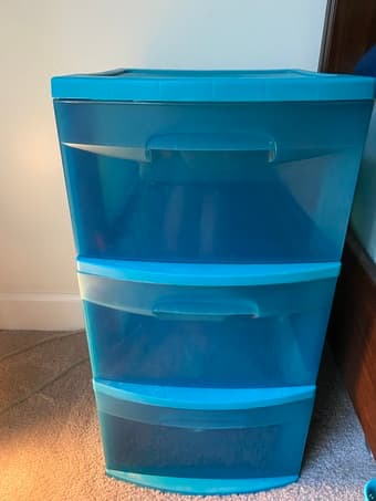 3 drawer plastic bin 1