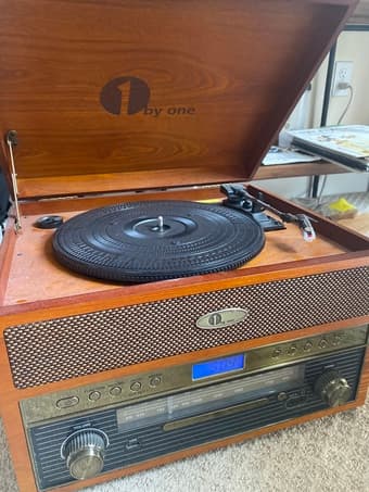 Nostalgic Wooden Turntable Bluetooth Vinyl Record Player 2