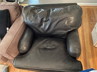 free sofa chair comfy leather (menlo park) 1