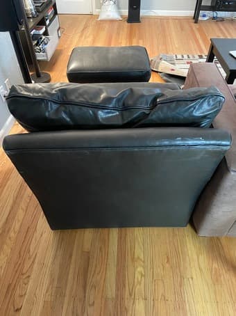 free sofa chair comfy leather (menlo park) 2