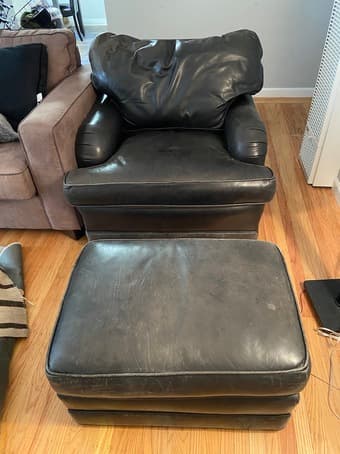free sofa chair comfy leather (menlo park) 3