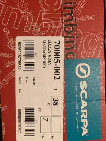 Climbing shoes, used twice, US7 EU38 2