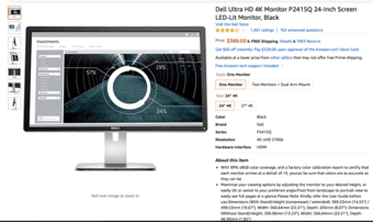 selling my Dell P2415Q 4k monistor 1