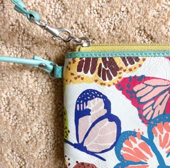 Leather Fossil wristlet 2