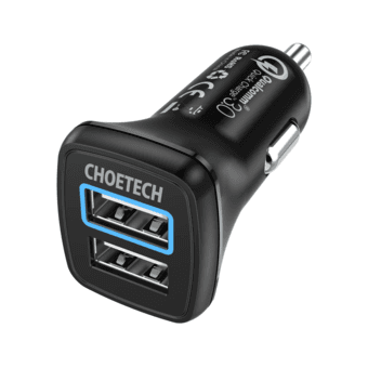 CHOETECH C0051 30W Dual USB Car Cigarette Charger 1