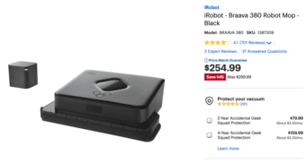 Excellent condition - iRobot Braava 380 Robot Mop - Black 2