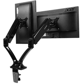 Dual Arm Monitor Mount + 24" Monitors 1