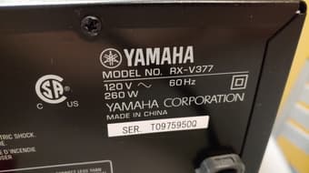 YAMAHA Home Theater Sound Receiver (RX-V377) [Excellent] 3