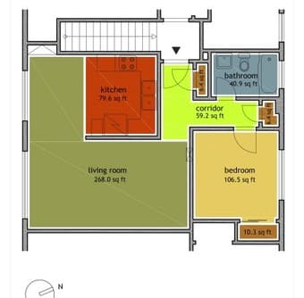 1B1B furnished apartment in calm MP area - short-term or long-term 2
