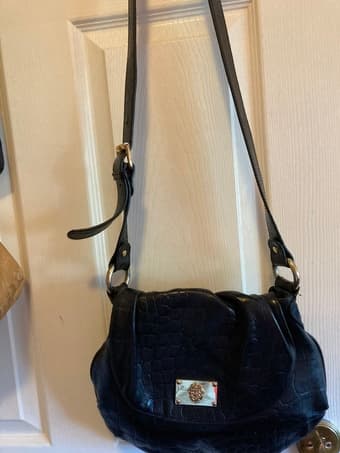 Just cavalli black leather crossbody 1