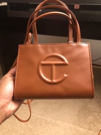 Telfar (tan) bag in size small 2