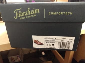 Like New Florsheim Brown Leather Dress Shoes, Mens 8.5 2