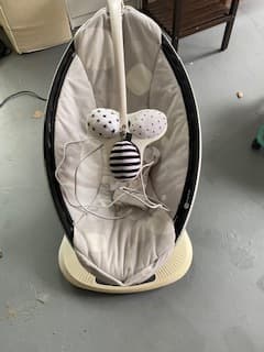 Free household items (curtains, shelves, chair cover, baby swing) 3