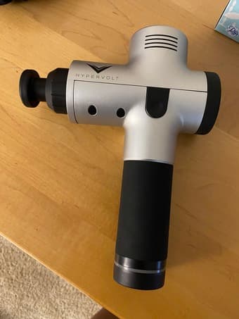 Eufy 15C Max robot vacuum, Hypervolt massage gun, Compex sport elite 2