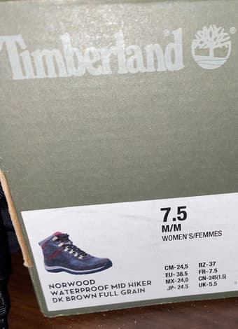 Women’s Timberland Norwood Mid Waterproof Boots Size 7.5 1