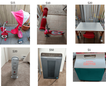 moving sale negotiable self pickup from college terrace 3