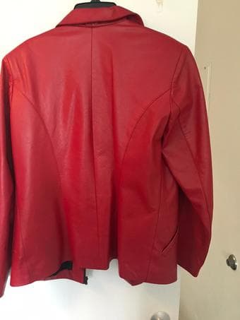 Leather jacket Red Women 1