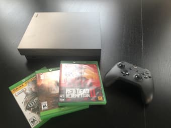 X Box One X (1 TB) + controller + games bundle 1