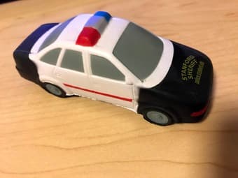 Car-shaped squishy stress "ball" 1